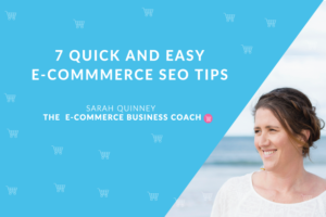7 Quick and Easy E-Commerce SEO Tips title image