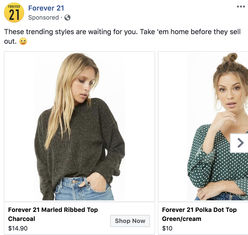 Example Ad: Forever21