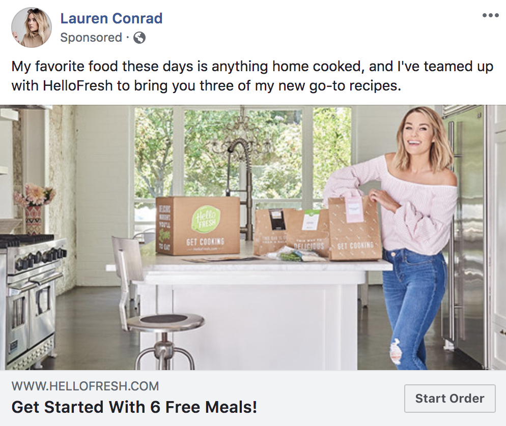 Example Ad: Hello Fresh