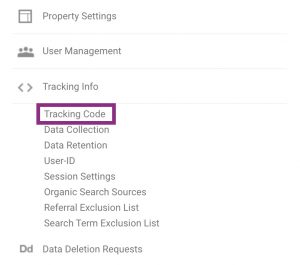 How to find Tracking Code on Google Analytics